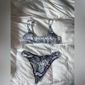 cute snake skin bikini cheeky